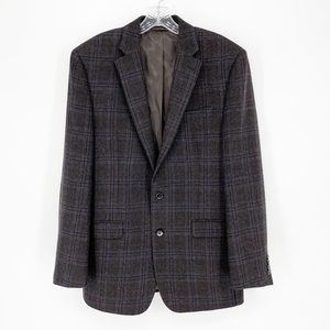Lauren Ralph Lauren 100% Wool Plaid Blazer Size 40L